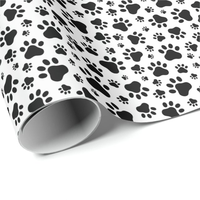 Papel De Presente Paw Prints Gift Wrapping Paper (Ponta do rolo)