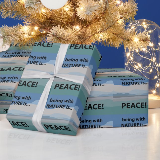 Papel De Presente Paz Estar Com a Natureza é Paz  (Feriados)