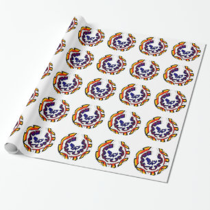 Papel De Presente "Paz Hakuna Matata" Impressão de Arte Circular