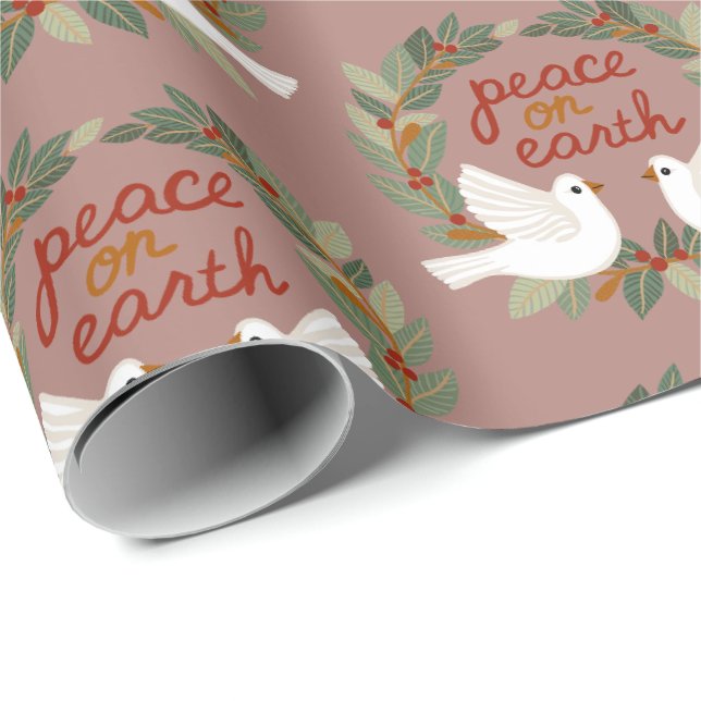 Papel De Presente Paz na Terra Dói Férias de Natal CLIENTES (Ponta do rolo)