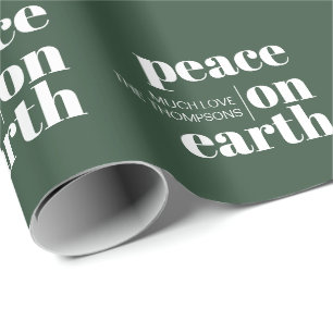Papel De Presente Paz na Terra Personaliza o Natal Moderno