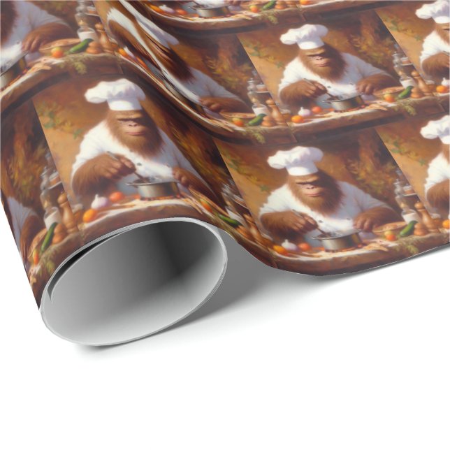 Papel De Presente Pé Grande do Chef (Ponta do rolo)