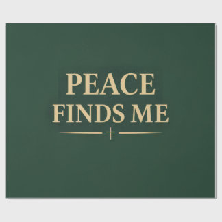 Papel De Presente Peace Finds Me Christian Faith Design