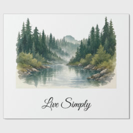 Papel De Presente Peaceful Forest Gift Wrap
