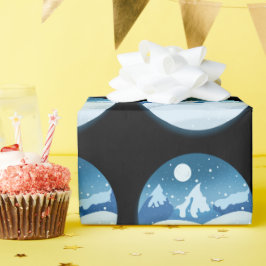 Papel De Presente Peaceful Frosted Landscape