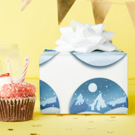 Papel De Presente Peaceful Frosted Landscape