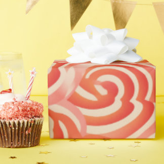 Papel De Presente Peach Fuzz Abstrato Botanical Fruity Padrão 5