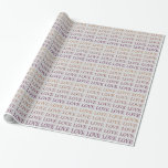 Papel De Presente Peach Pink Ombre Amor<br><div class="desc">Arte de palavra inspiradora Peach Pink Ombre Amor chá de panela casamento</div>