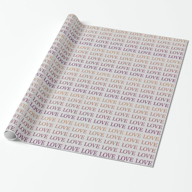 Papel De Presente Peach Pink Ombre Amor (Desenrolado)