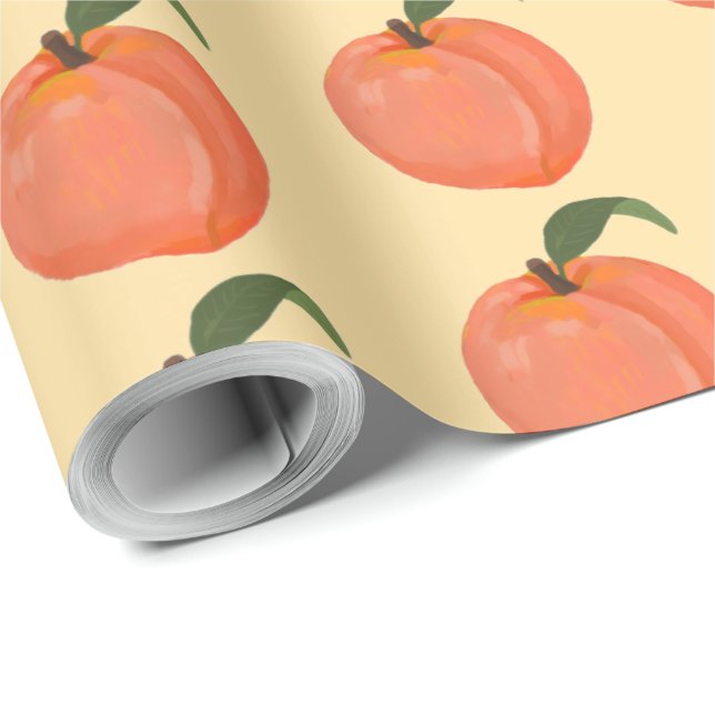 Papel De Presente Peaches (Ponta do rolo)