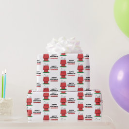 Papel De Presente Peanuts Snoopy Dog House Birthday Wrapping Paper
