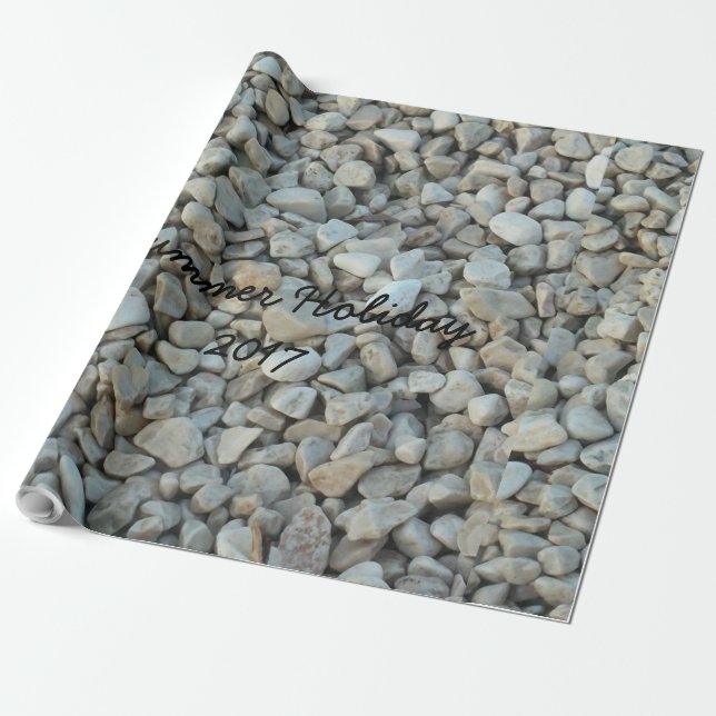 Papel De Presente Pebbles on Beach Stone Photoics (Desenrolado)