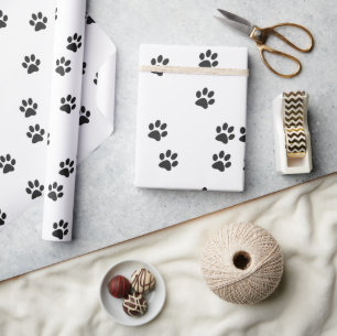 Papel De Presente Peças de gatos pretos simples