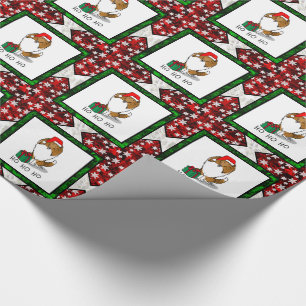 Papel De Presente Pecuária Shetland de Santa Hat (sable) de Natal