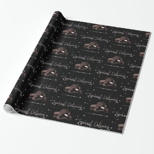 Papel De Presente Pedaços Sarcásticos de Entrega Especial de Carv