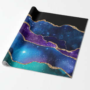 Papel De Presente Pedra Ágata Galáxia