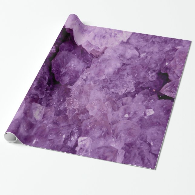 Papel De Presente Pedra preciosa Amethyst de Geode (Desenrolado)
