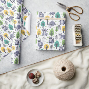 Papel De Presente Pedras De Madeira