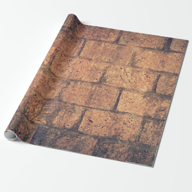 Papel De Presente Pedras de parede de tijolos de arquitetura (Desenrolado)
