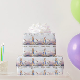 Papel De Presente Pedro com cesta de Páscoa Feliz Páscoa