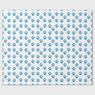 Papel De Presente Pegadas Azuis