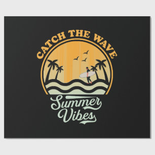 Papel De Presente Pegue a Onda Vibrações de Verão