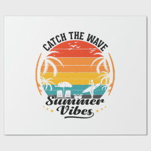 Papel De Presente Pegue a Onda Vibrações de Verão