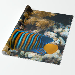 Papel De Presente Peixe Colorido Bonito