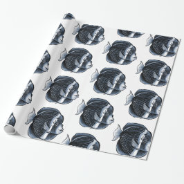 Papel De Presente Peixe Gelado com Eyelashes Ângora Tropical