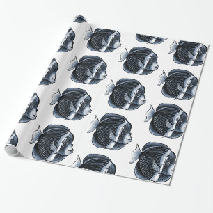 Papel De Presente Peixe Gelado com Eyelashes Ângora Tropical