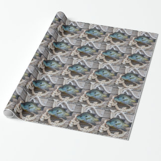 Papel De Presente Peixes-Bluegill nas docas e cordas