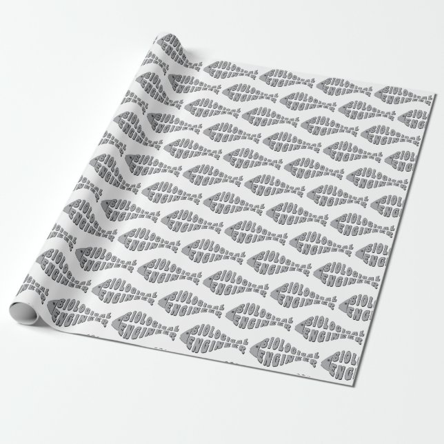 Papel De Presente Peixes de Cinzas Engenheiros Biológicas (Desenrolado)