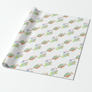 Papel De Presente Peixes - Dois Impressão de Arte de Peixe com pintu