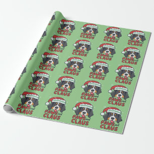 Papel De Presente Peixes e Claus - Cachorro Bernês de Natal