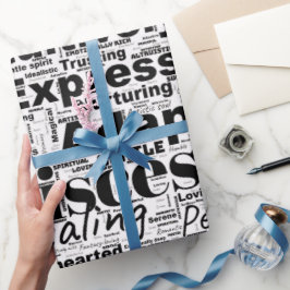 Papel De Presente Peixes Word Cloud Zodiac Inspiração