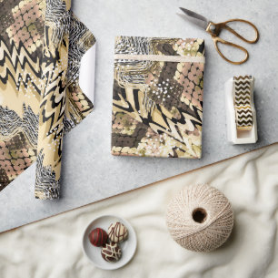 Papel De Presente Pele de cobra, tigre