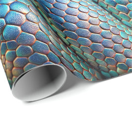 Papel De Presente Pele de cobra violeta e azul ombre