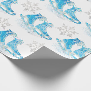 Papel De Presente Pele de gelo e flocos de neve