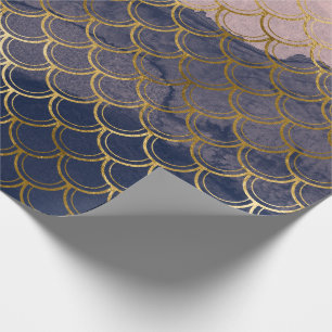 Papel De Presente Pele do ouro da tinta do marinho do brilho do rosa