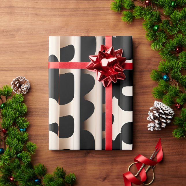 Papel De Presente Pele-leopardo Beige Modern Patterno (Presente de Natal)