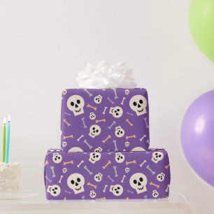 Papel De Presente Peles de Halloween e Peles de Ossos