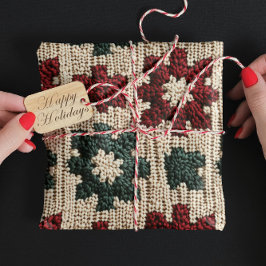 Papel De Presente Pena De Doce De Natal Verde Vermelho Com Retro