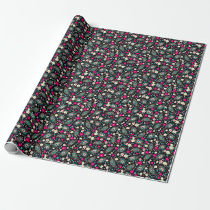 Papel De Presente Penas de Peacock Embroiderme Sem Costura Padrão