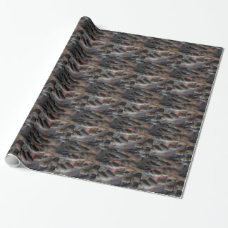 Papel De Presente Penas Selvagens Turcas I Abstrato Nature Design