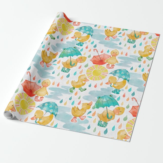 Papel De Presente Penny Puddle Duck (Desenrolado)