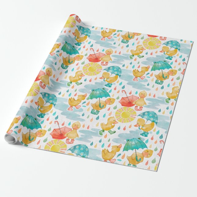 Papel De Presente Penny Puddle Duck (Desenrolado)