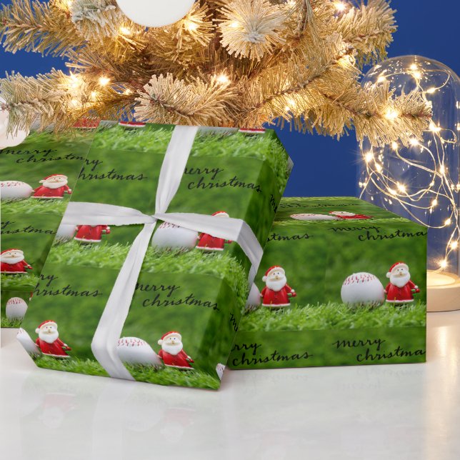 Papel De Presente Pensava no Natal do Baseball (Feriados)
