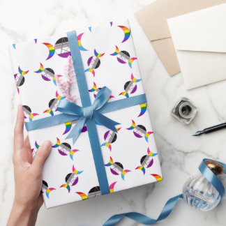 Papel De Presente Pentáculo de Deusa da Lua Tripla orgulho gay