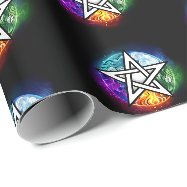 Papel De Presente pentagrama wiccano (Ponta do rolo)