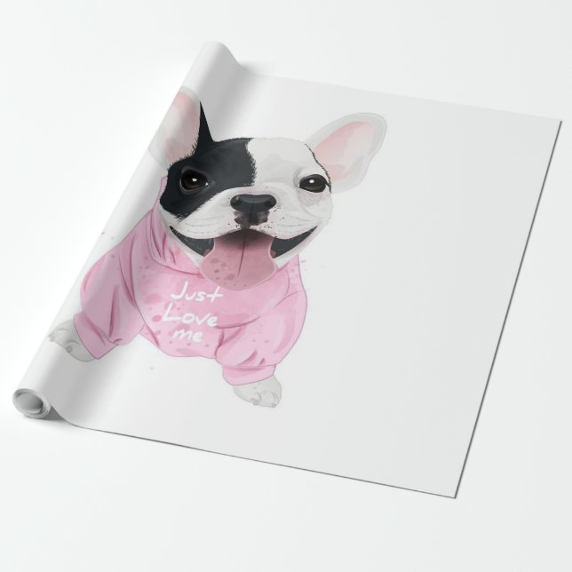 Papel De Presente Pentes de Cães | Apenas Me Ame, Cão De Amor (Desenrolado)